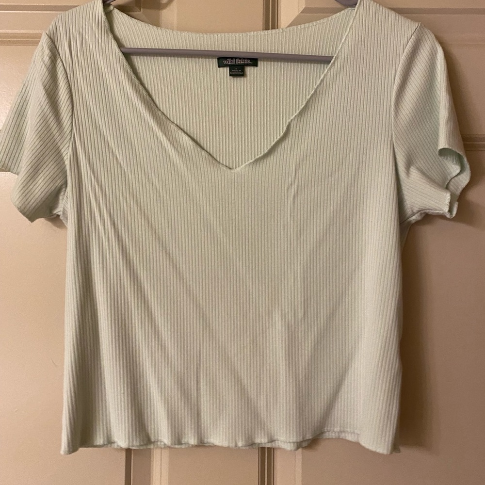 Light Green ribbed shirt